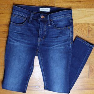 Madewell Jeans Size 25 Skinny Roadtripper Blue Dark Wash
